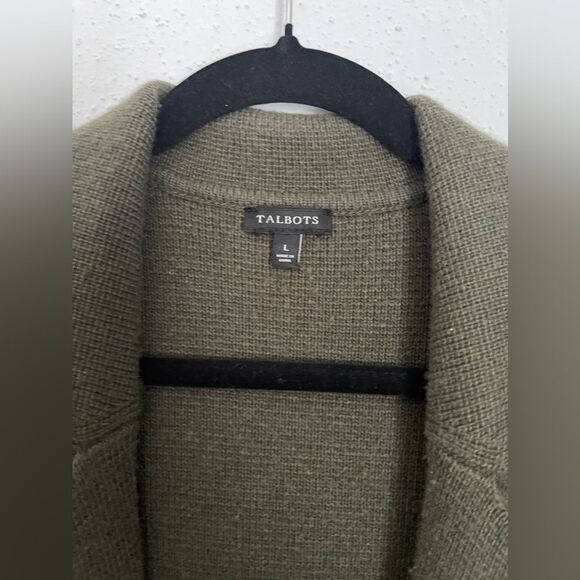 Talbots Notch Collar Sweater Wool Blend Size L - Picture 3 of 10